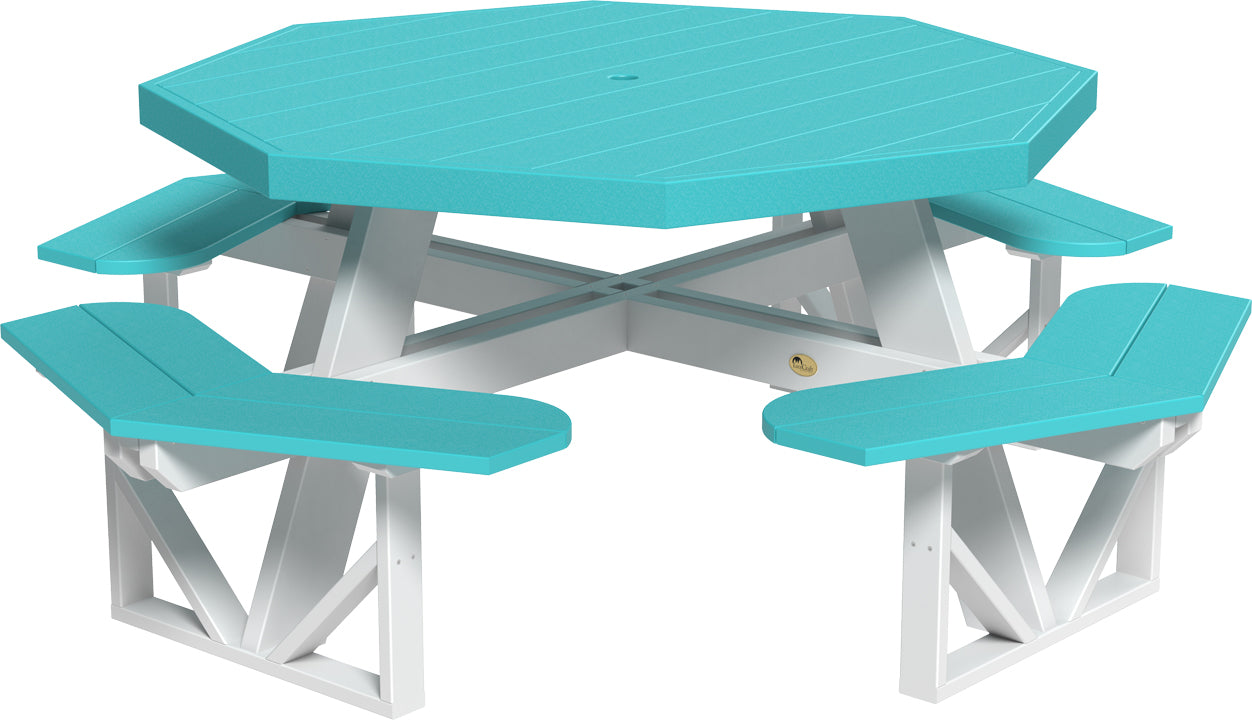 LuxCraft – Octagon Picnic Table – Large Outdoor Picnic Table for Eight