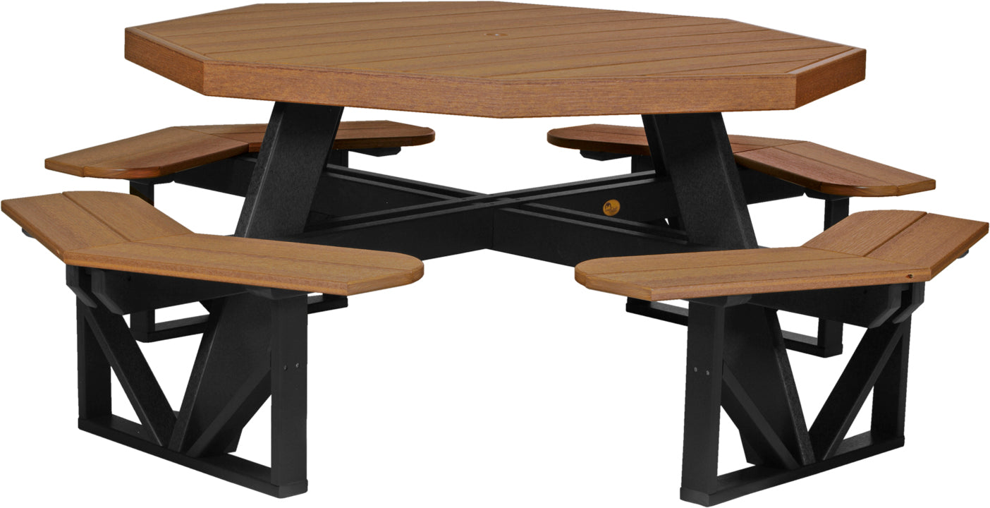 LuxCraft – Octagon Picnic Table – Large Outdoor Picnic Table for Eight
