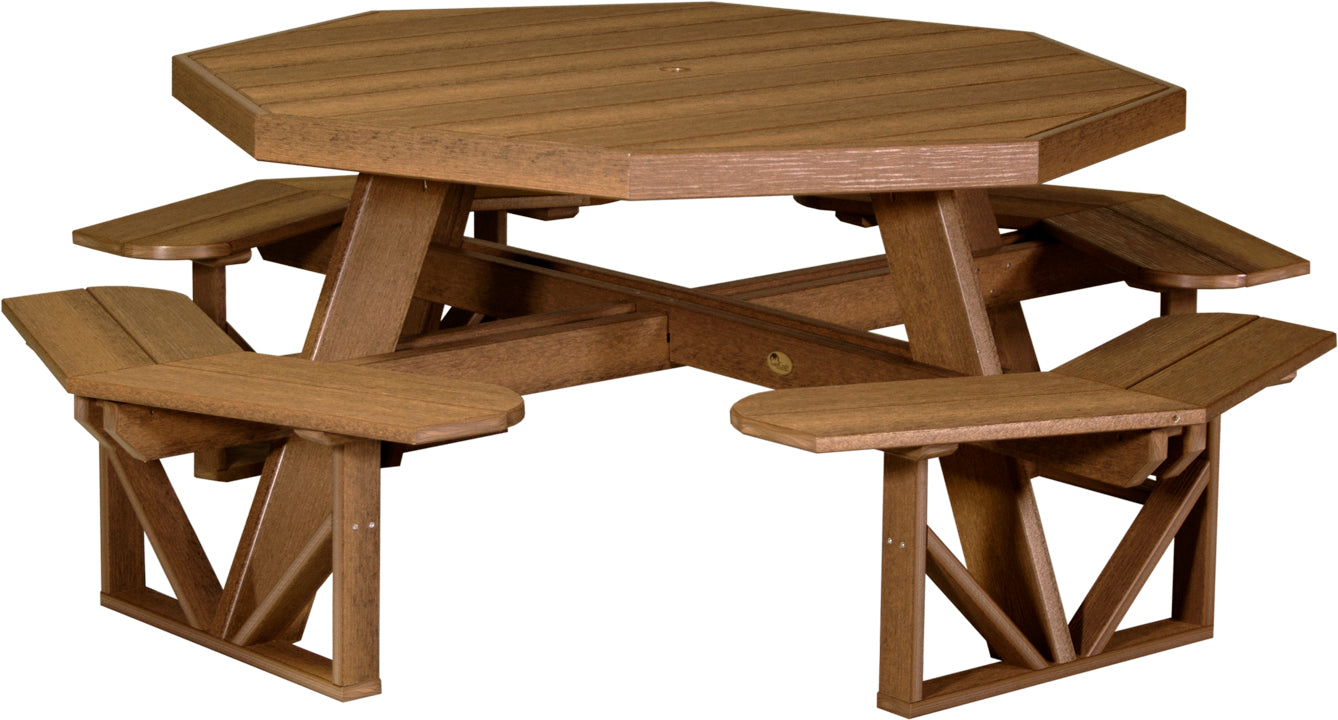 LuxCraft – Octagon Picnic Table – Large Outdoor Picnic Table for Eight