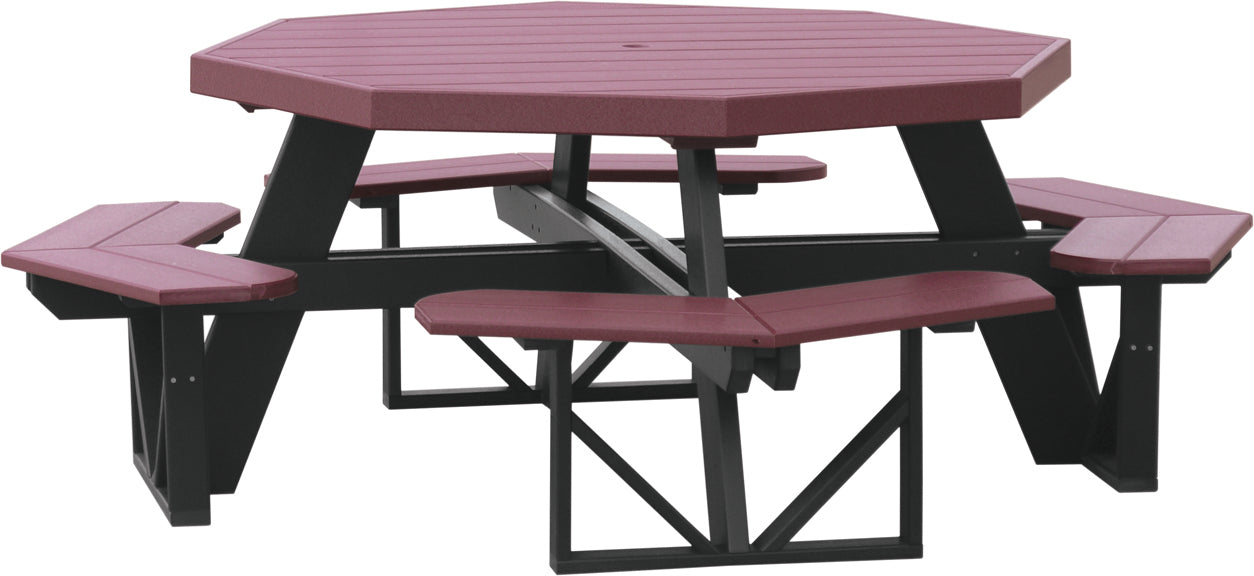 LuxCraft – Octagon Picnic Table – Large Outdoor Picnic Table for Eight