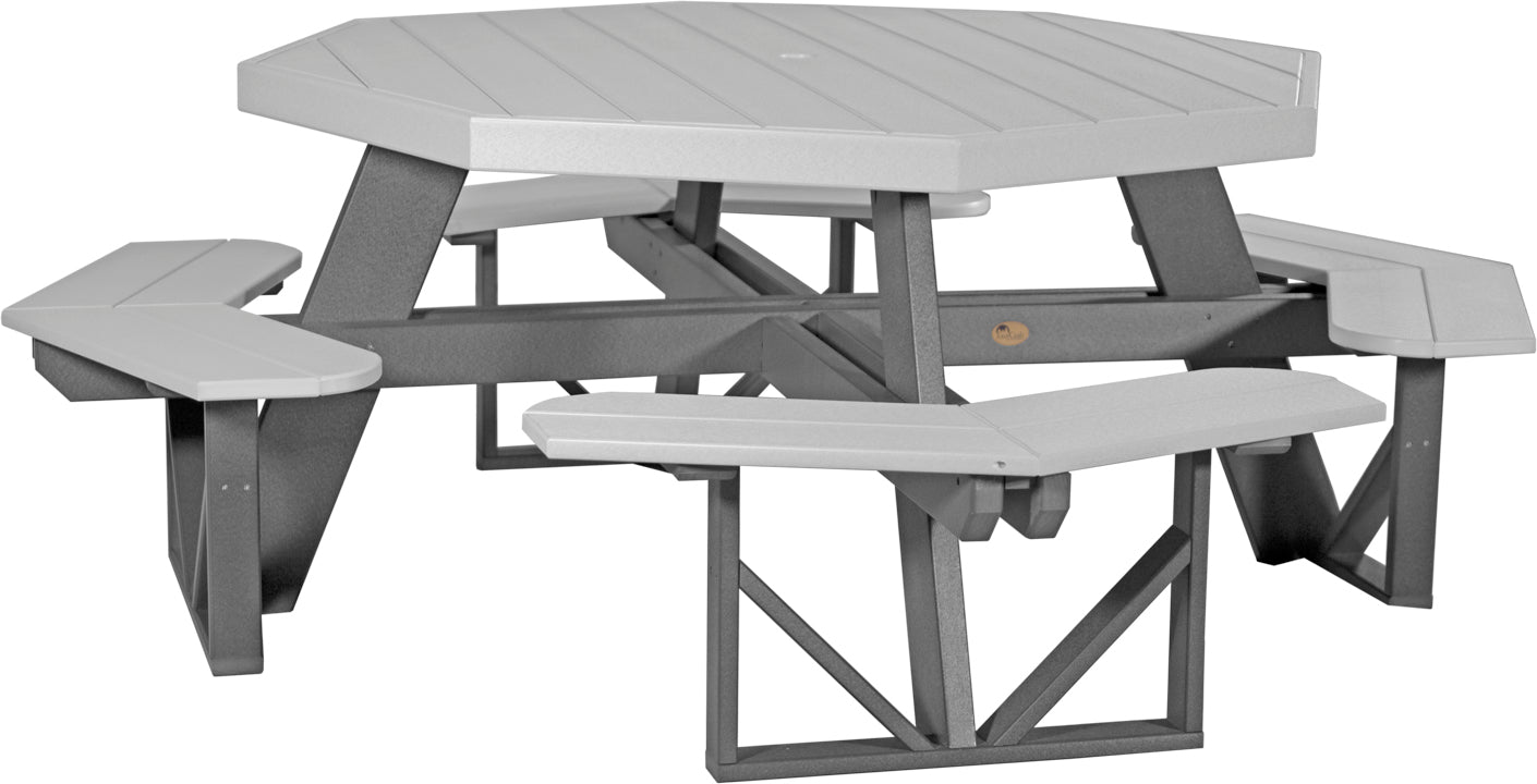 LuxCraft – Octagon Picnic Table – Large Outdoor Picnic Table for Eight