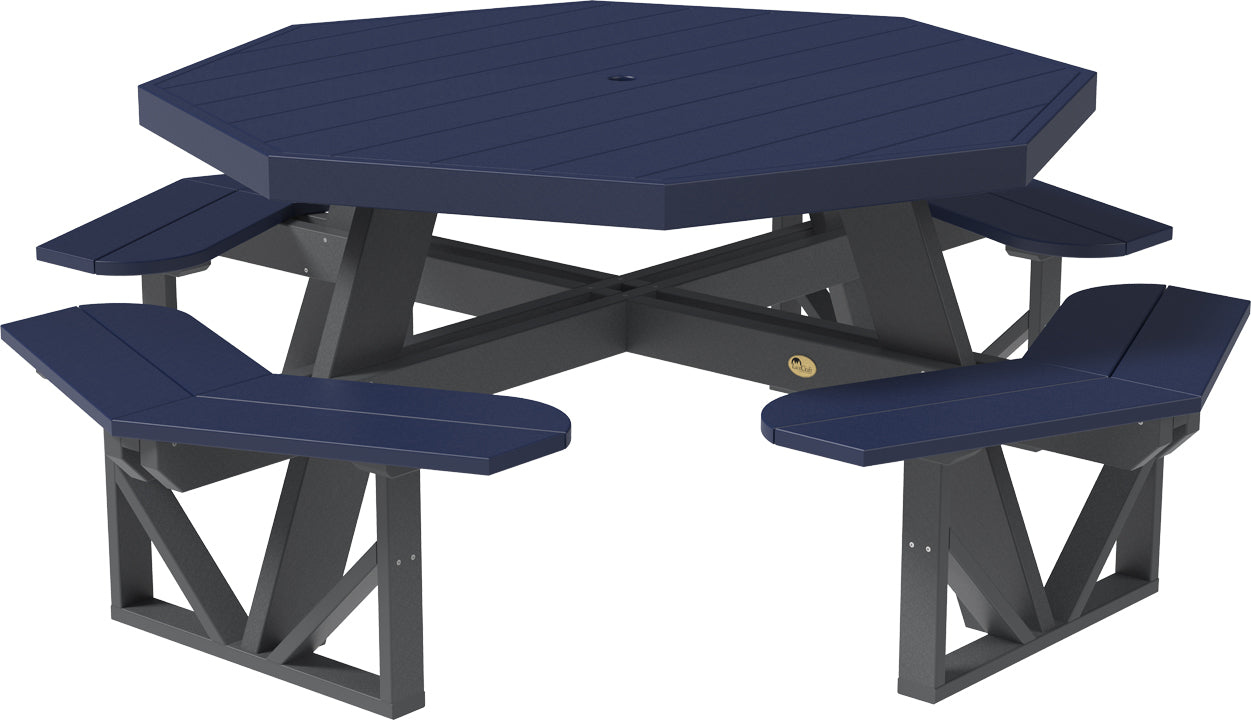 LuxCraft – Octagon Picnic Table – Large Outdoor Picnic Table for Eight