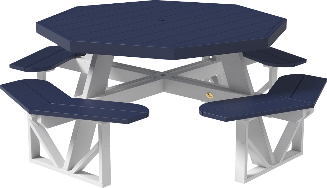 LuxCraft – Octagon Picnic Table – Large Outdoor Picnic Table for Eight