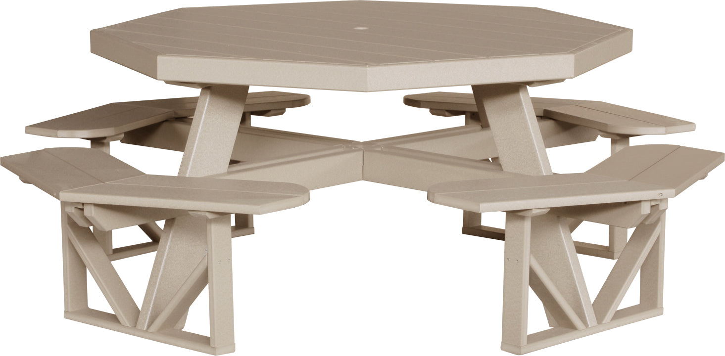 LuxCraft – Octagon Picnic Table – Large Outdoor Picnic Table for Eight