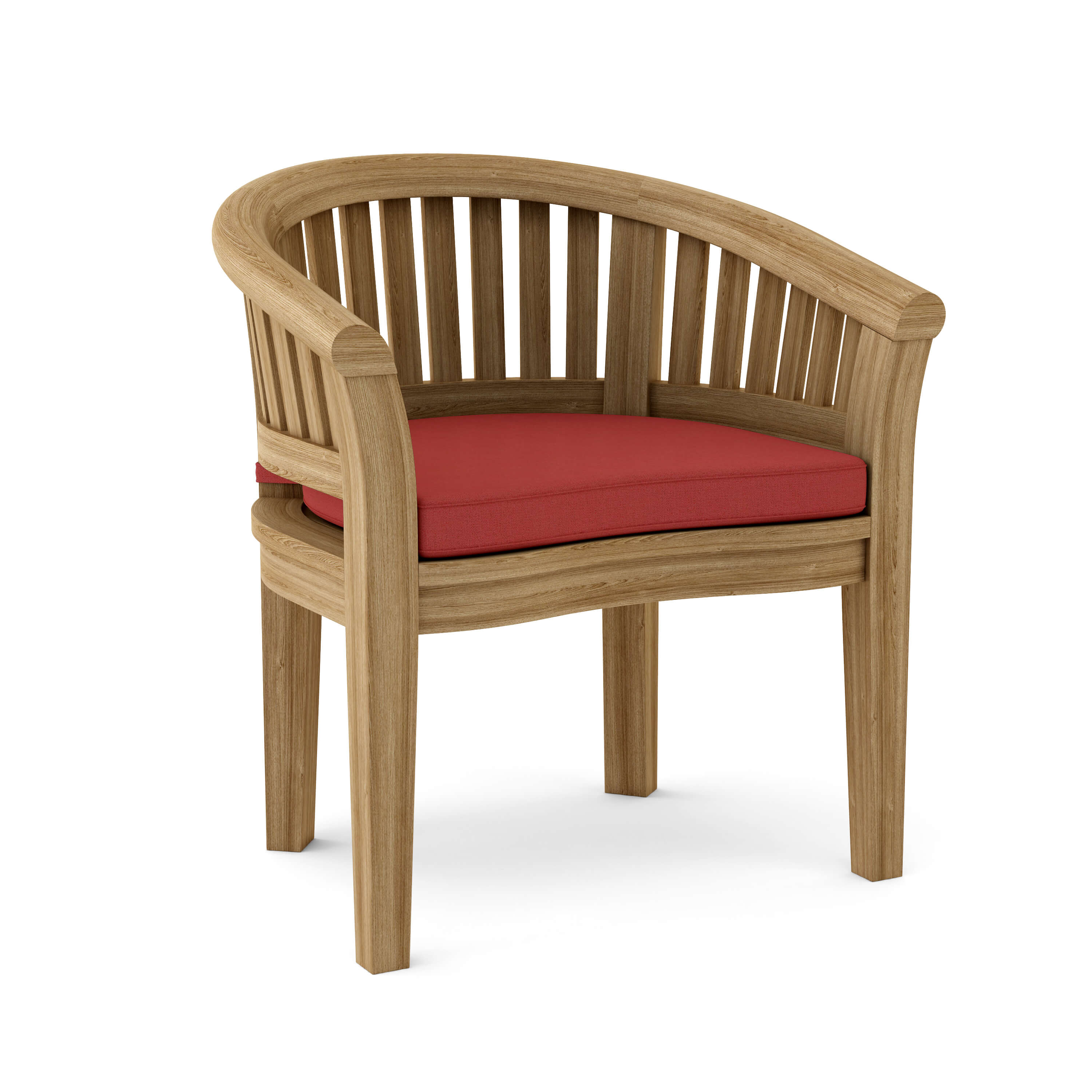 Anderson Teak Curve Dining Armchair Extra Thick – Heavy Duty Teak Outdoor Seating