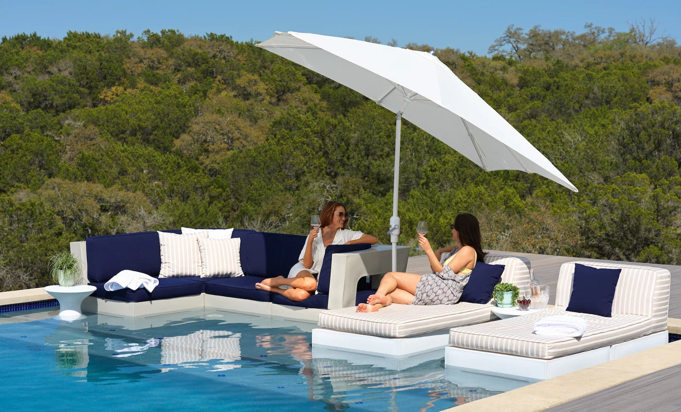 Signature Sectional 2 Piece Sun Chair Luxury In-Pool Modular Lounge Seating