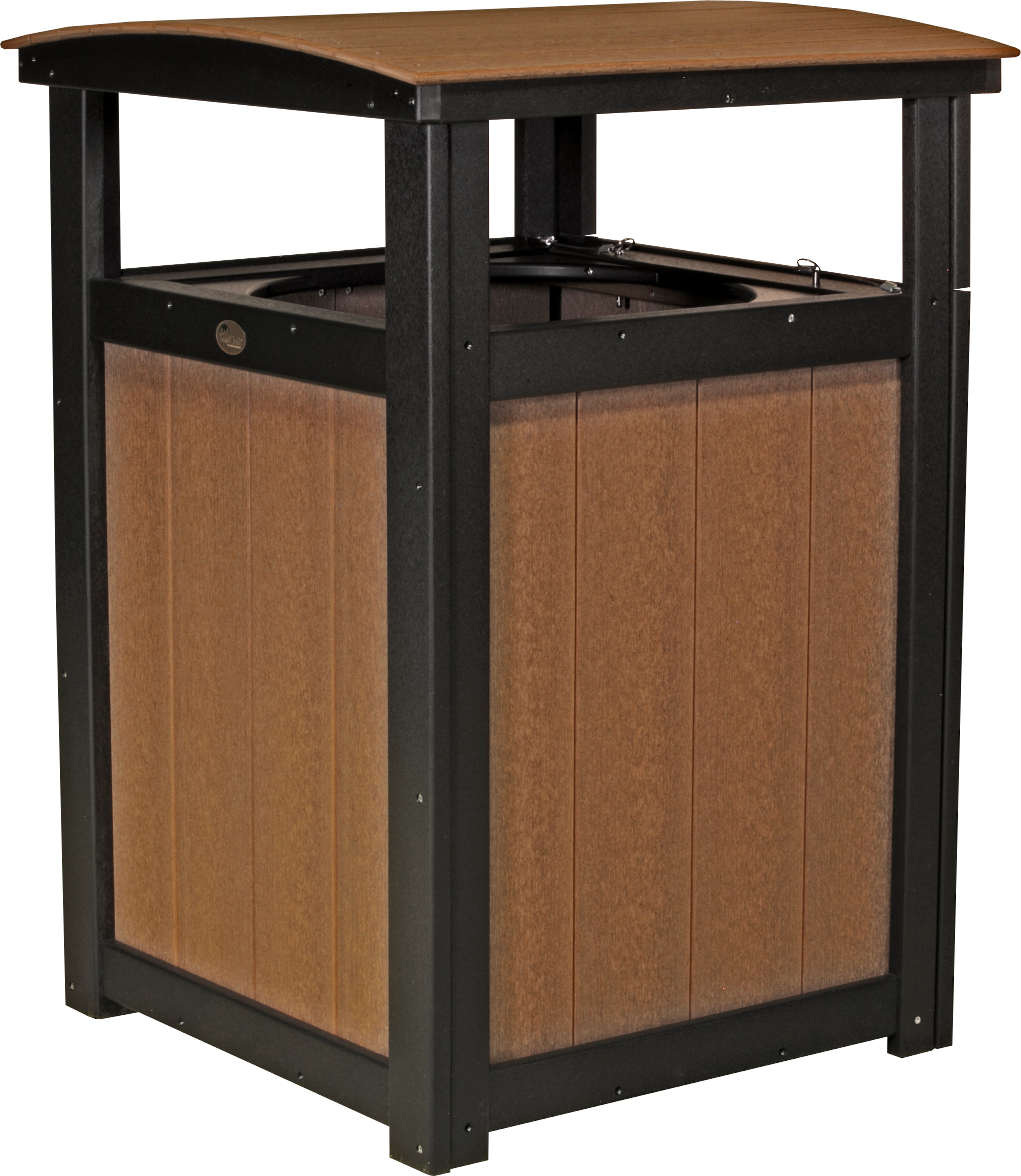 LuxCraft – Outdoor Poly Trash Can – Heavy-Duty Weather-Resistant Waste Bin