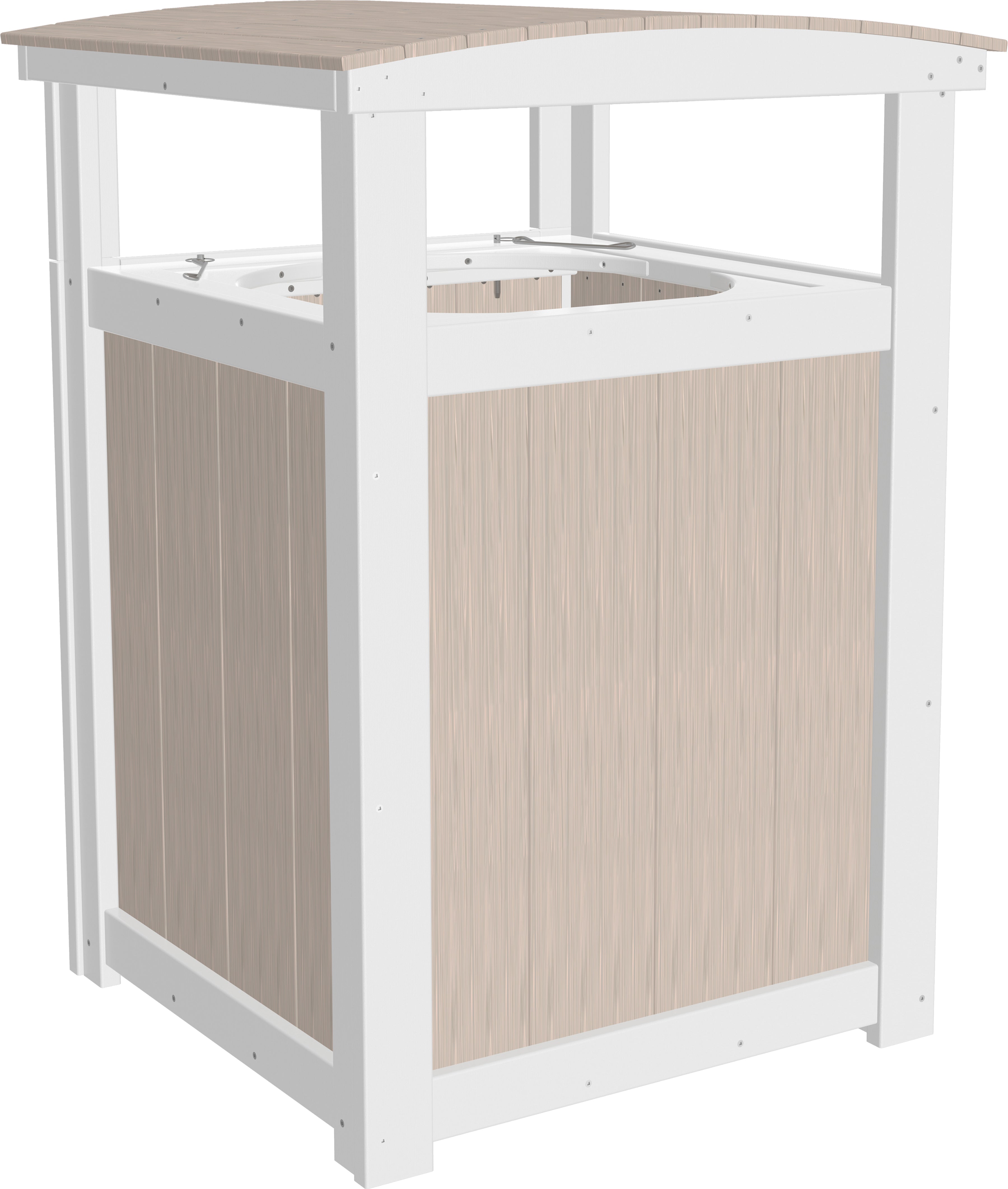 LuxCraft – Outdoor Poly Trash Can – Heavy-Duty Weather-Resistant Waste Bin