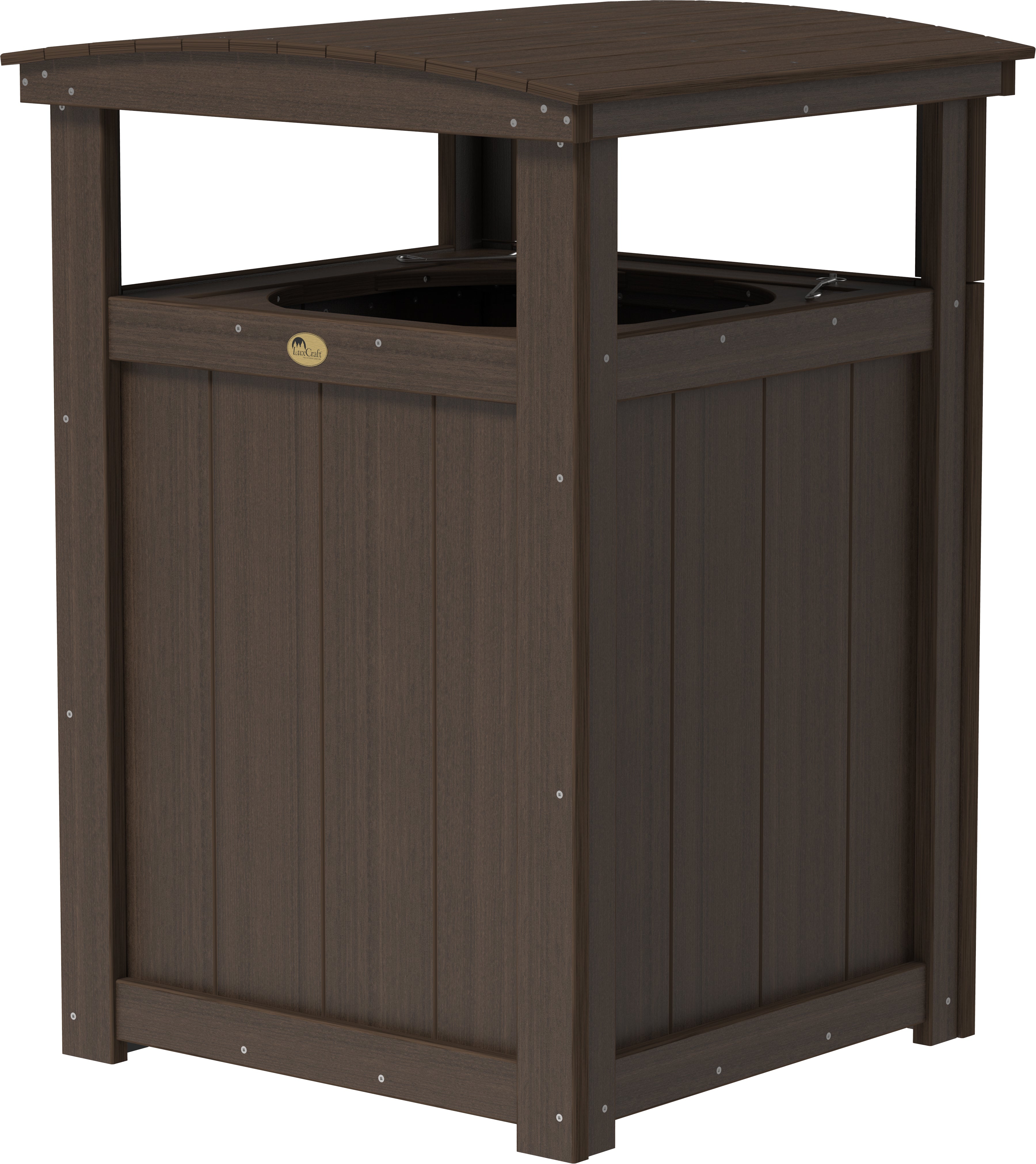 LuxCraft – Outdoor Poly Trash Can – Heavy-Duty Weather-Resistant Waste Bin