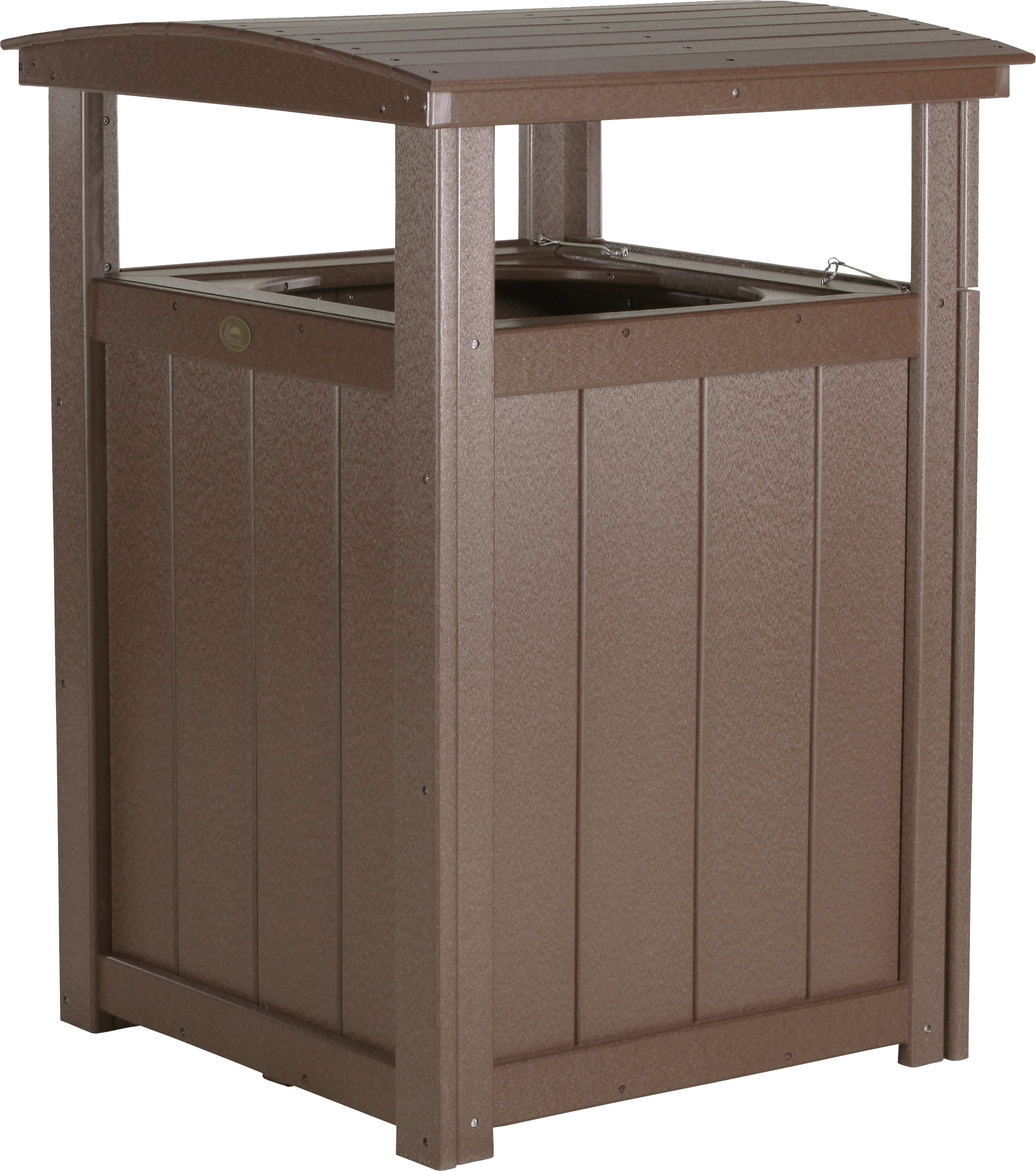 LuxCraft – Outdoor Poly Trash Can – Heavy-Duty Weather-Resistant Waste Bin