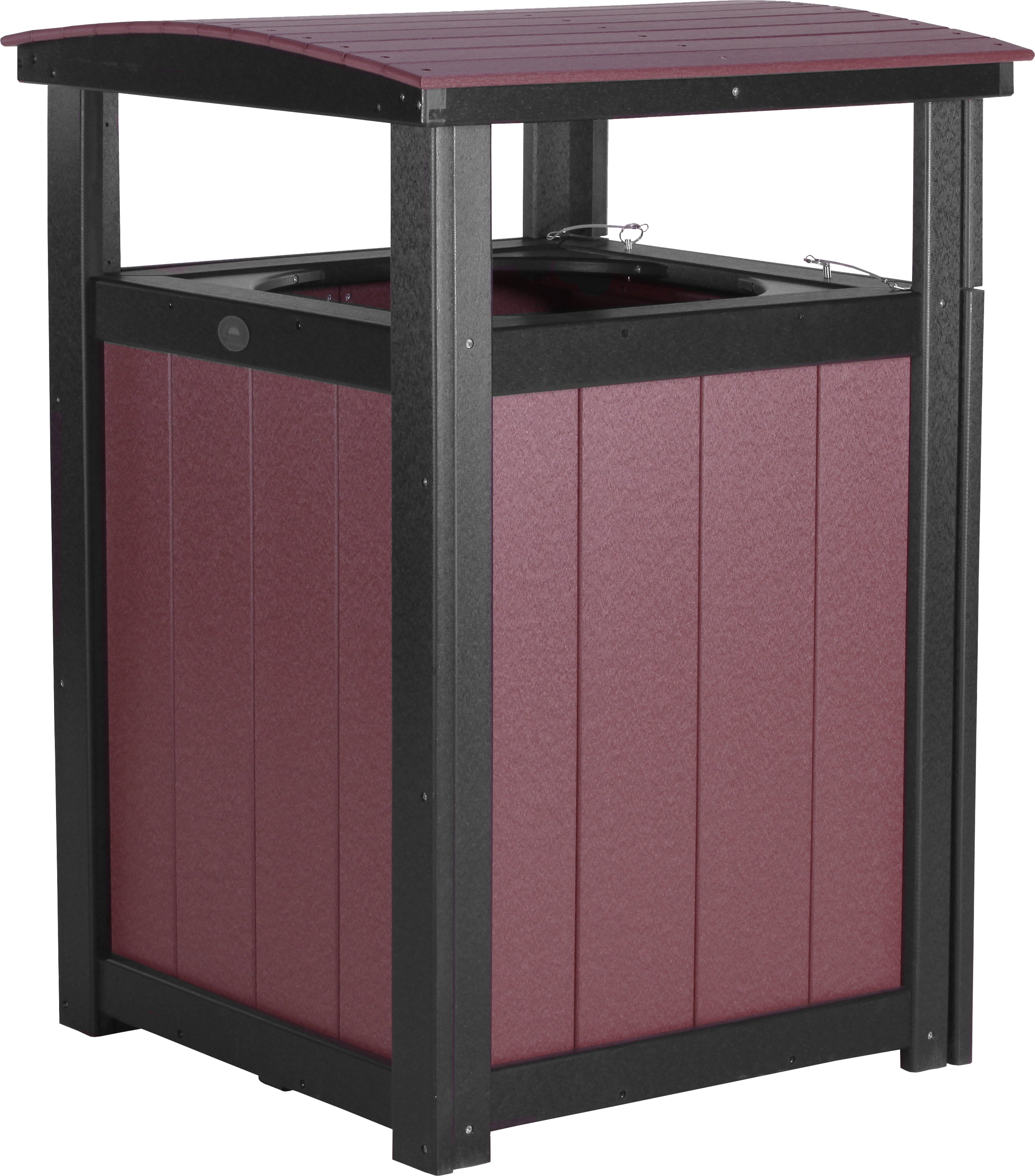 LuxCraft – Outdoor Poly Trash Can – Heavy-Duty Weather-Resistant Waste Bin