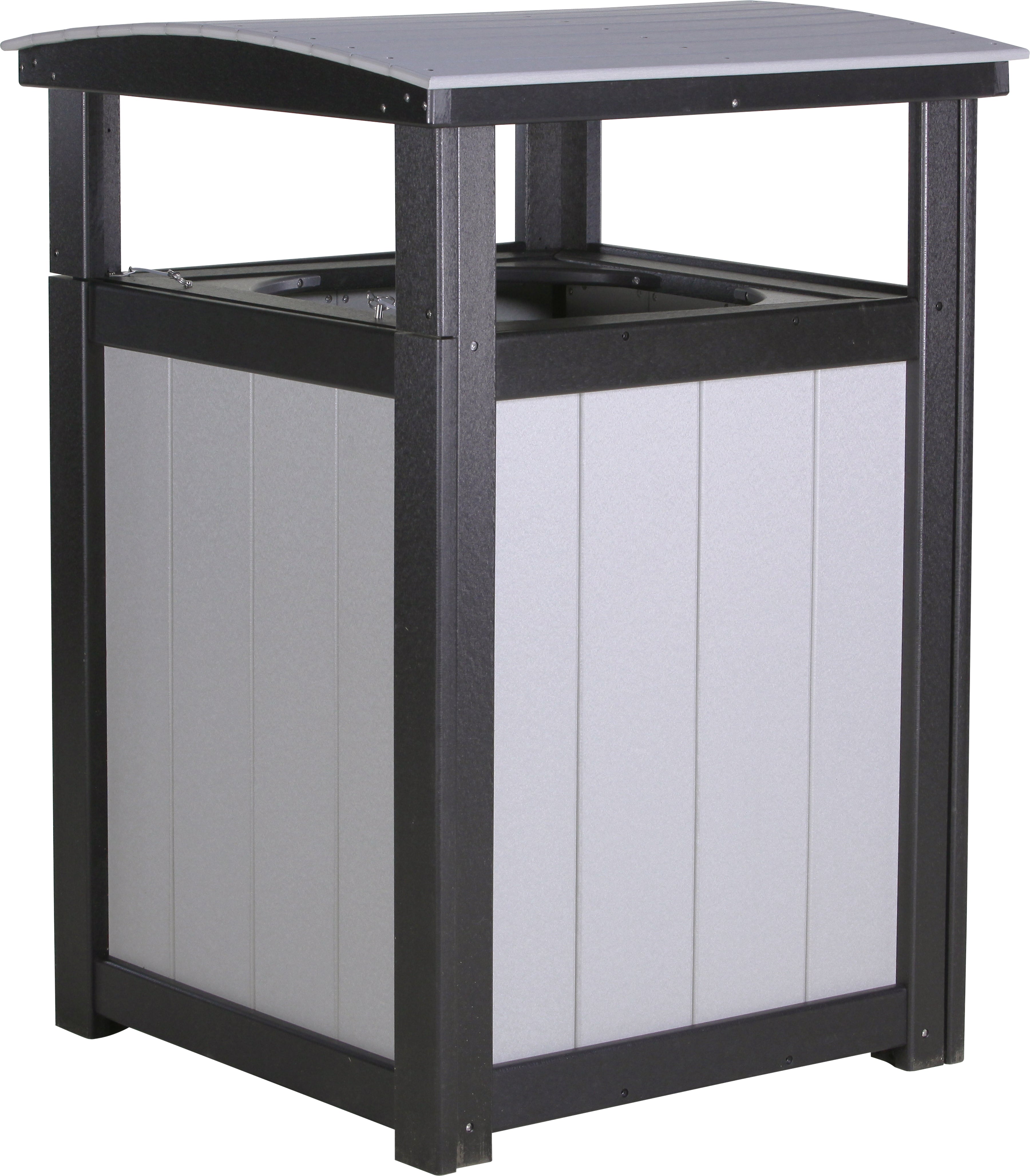 LuxCraft – Outdoor Poly Trash Can – Heavy-Duty Weather-Resistant Waste Bin