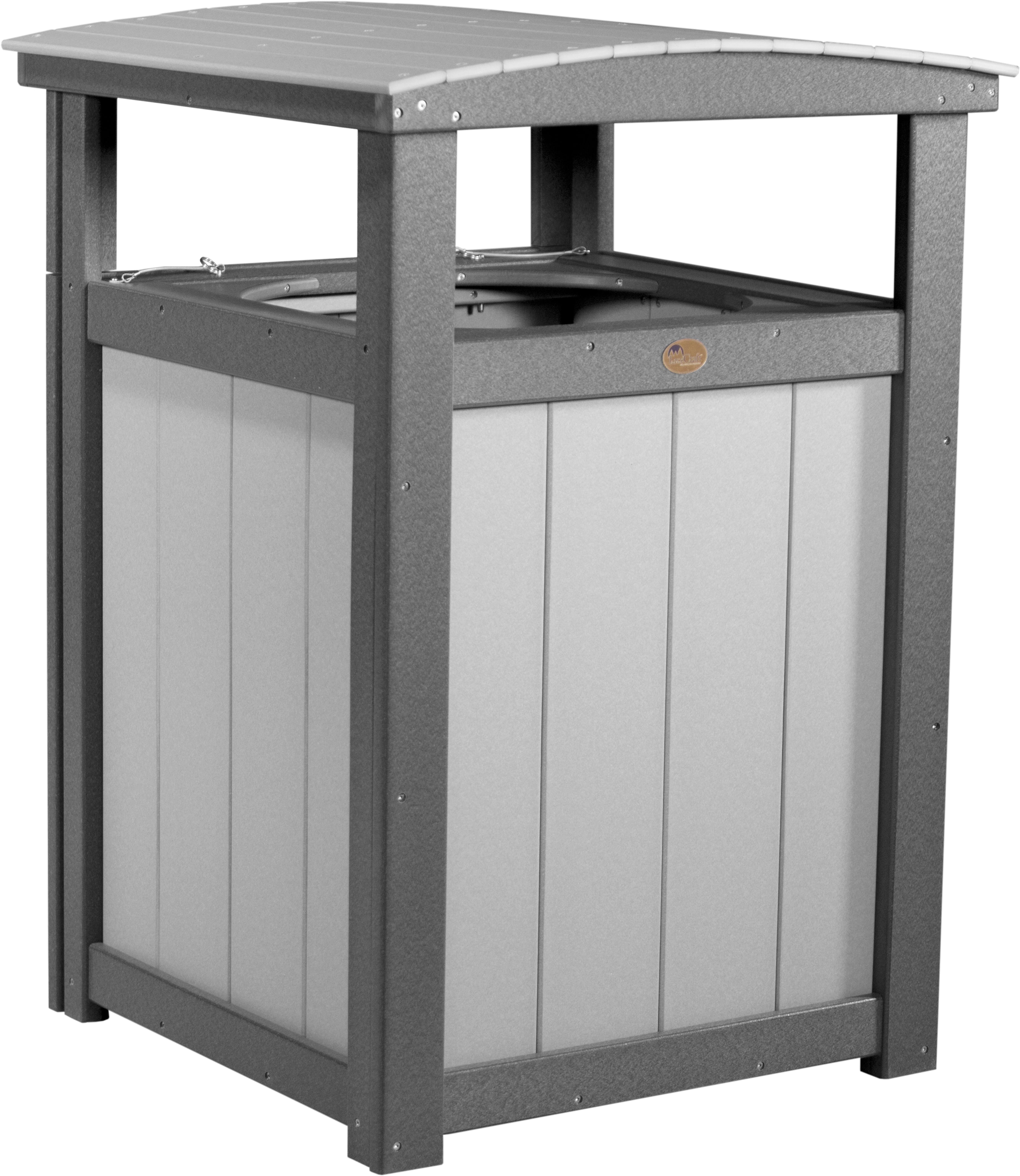 LuxCraft – Outdoor Poly Trash Can – Heavy-Duty Weather-Resistant Waste Bin