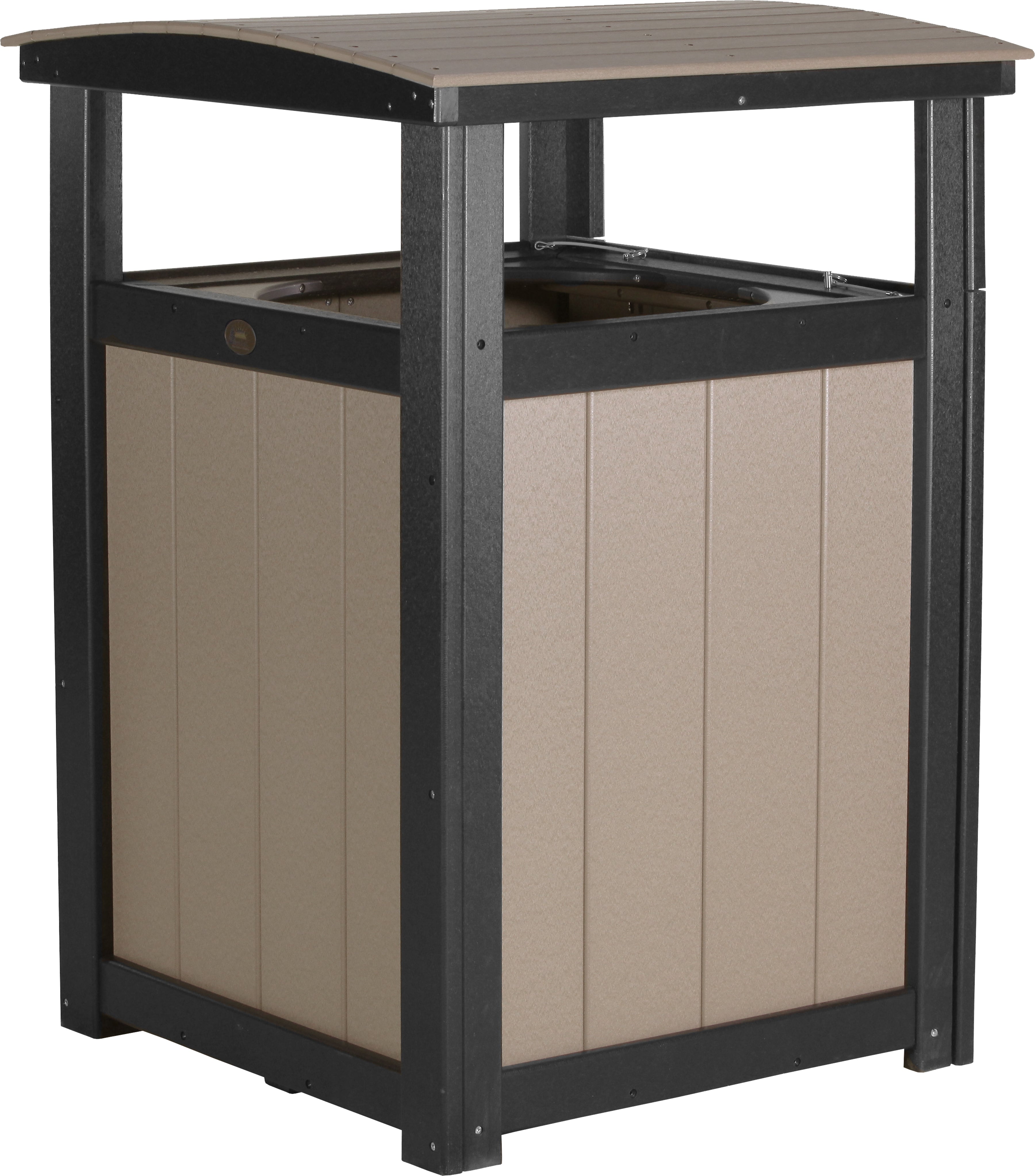 LuxCraft – Outdoor Poly Trash Can – Heavy-Duty Weather-Resistant Waste Bin