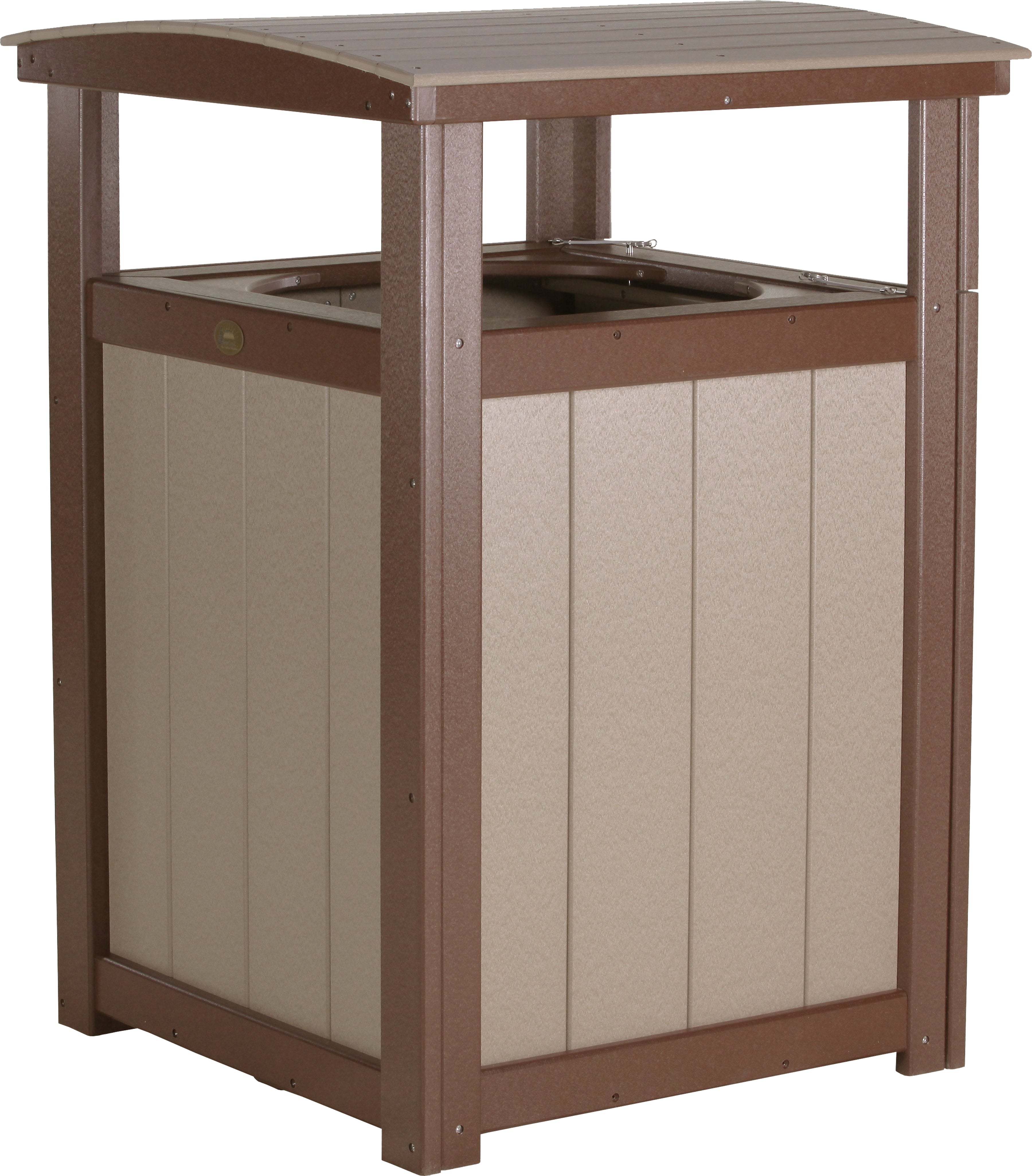 LuxCraft – Outdoor Poly Trash Can – Heavy-Duty Weather-Resistant Waste Bin