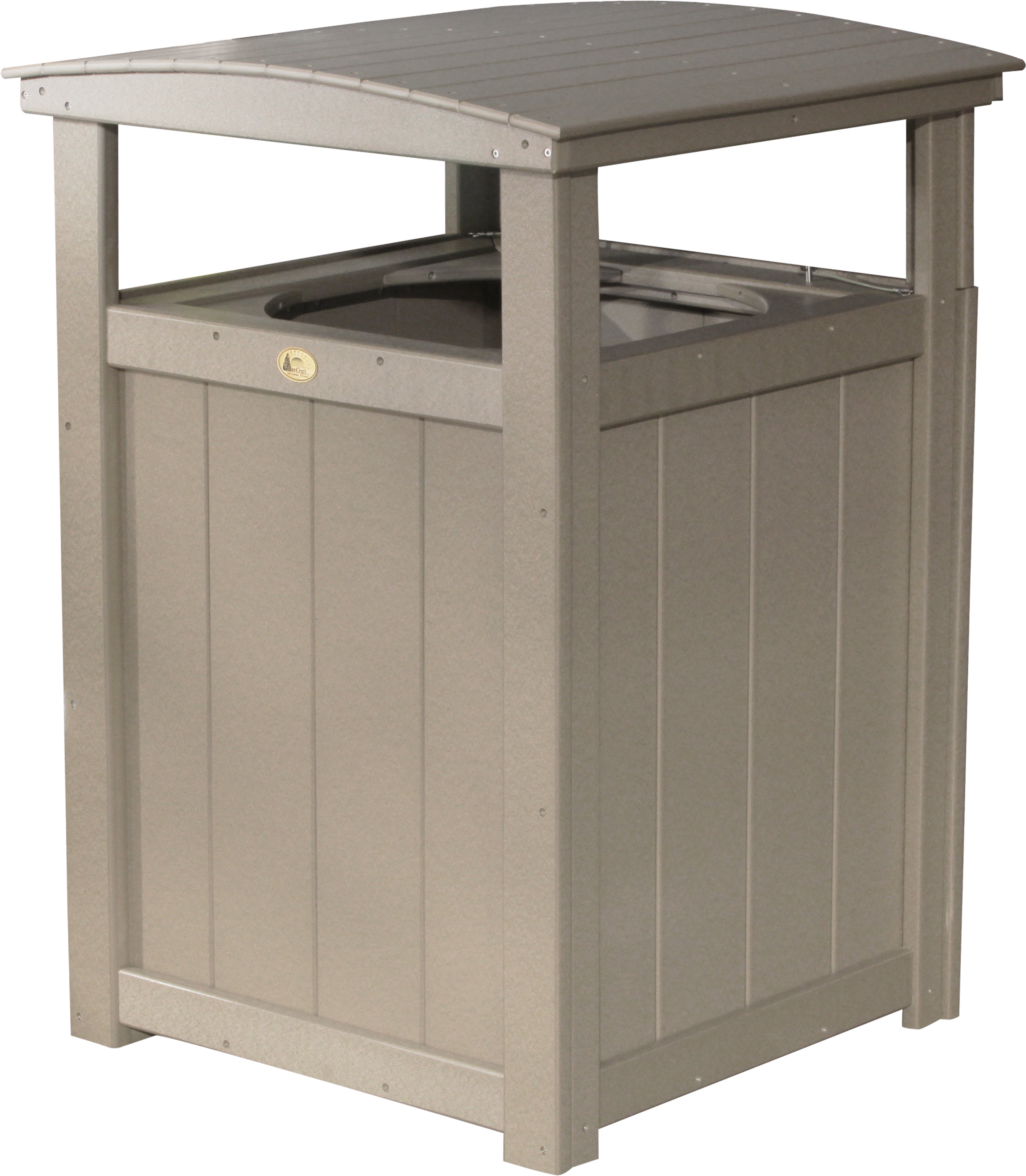 LuxCraft – Outdoor Poly Trash Can – Heavy-Duty Weather-Resistant Waste Bin