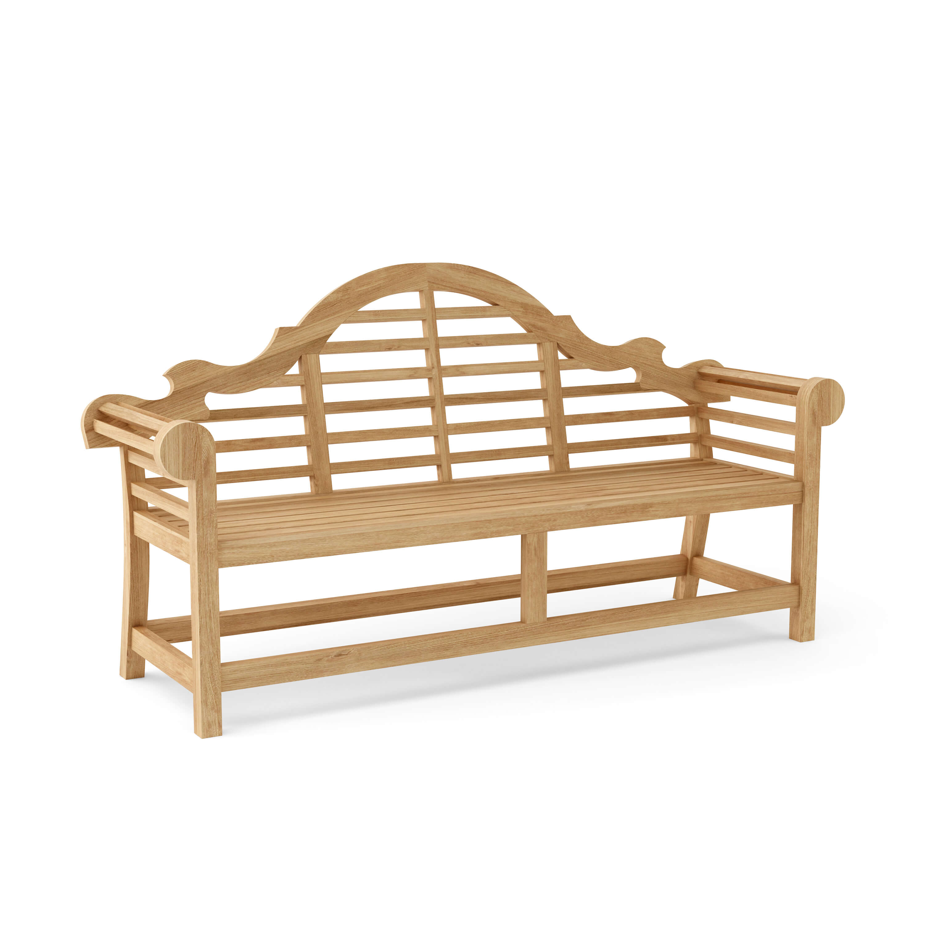 Anderson Teak Marlborough 3-Seater Bench – Lutyens Style Solid Teak Outdoor Garden Bench