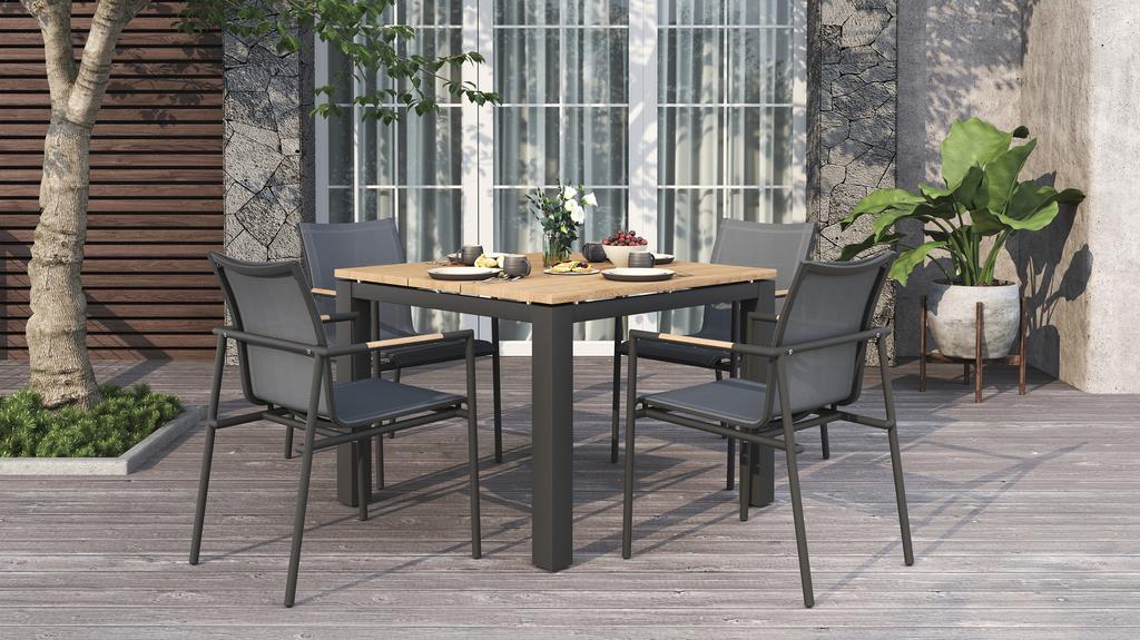 Planka Aluminium Dining Table 100 - Ambiance Image~~