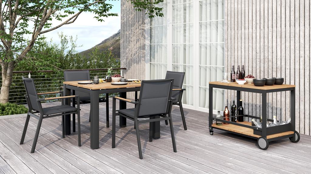 Planka Aluminium Dining Table 100 - Ambiance Image~~