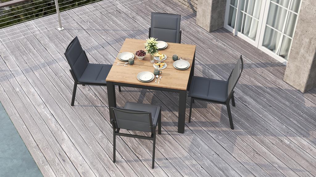 Planka Aluminium Dining Table 100 - Ambiance Image~~