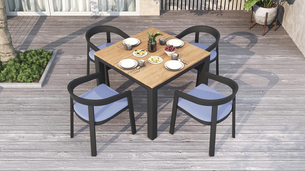 Planka Aluminium Dining Table 100 - Ambiance Image~~