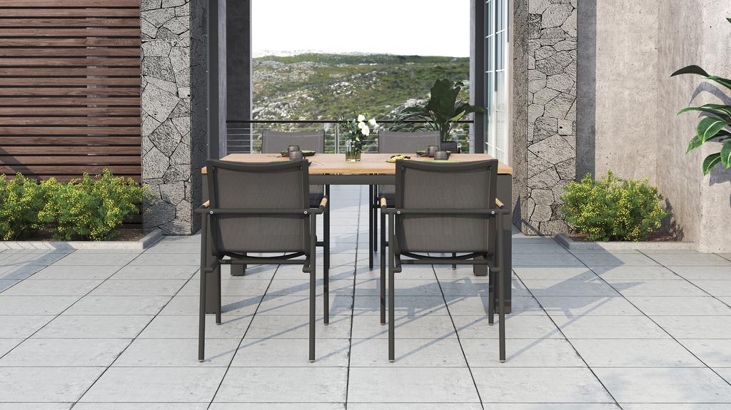 Planka Aluminium Dining Table 160 - Ambiance Image~~