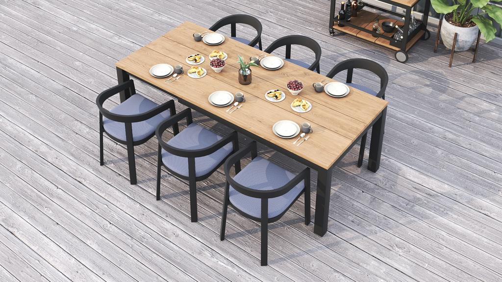 Planka Extension Table 230 SS Powder Coated - Ambiance Image~~