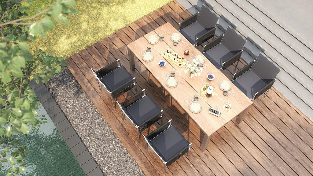 Planka Stainless Steel Extension Table 230 - Ambiance Image~~
