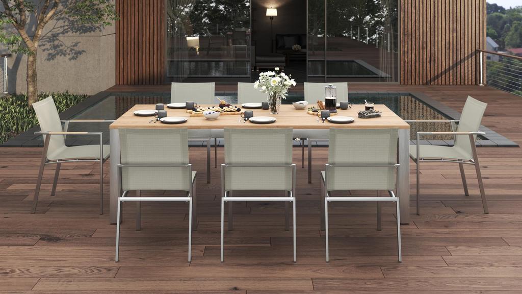 Planka Stainless Steel Extension Table 230 - Ambiance Image~~