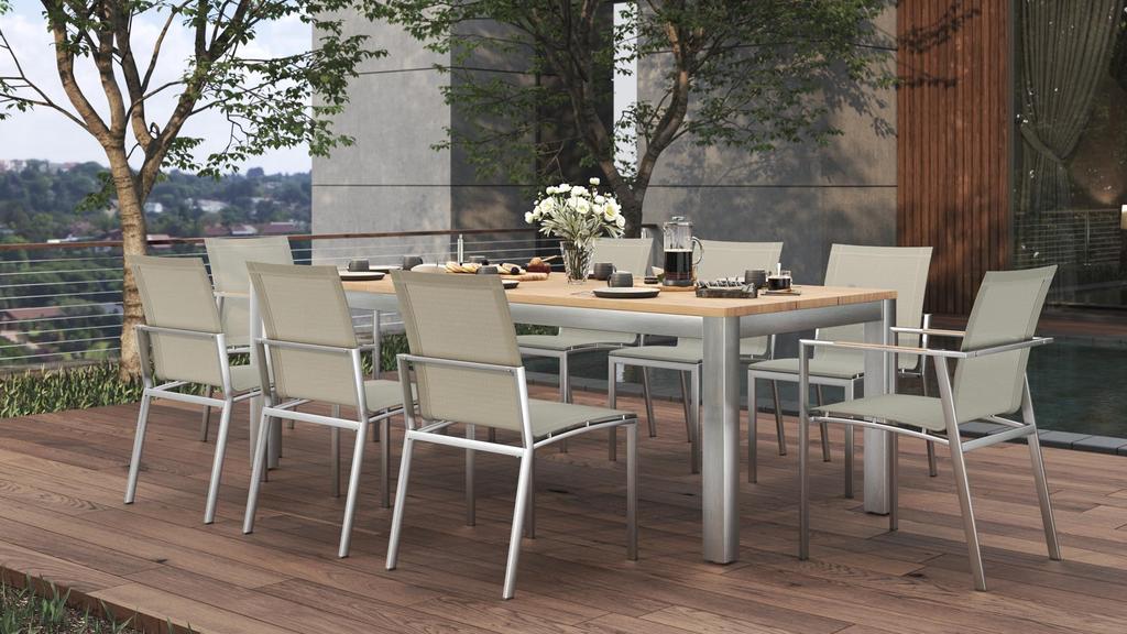 Planka Stainless Steel Extension Table 230 - Ambiance Image~~