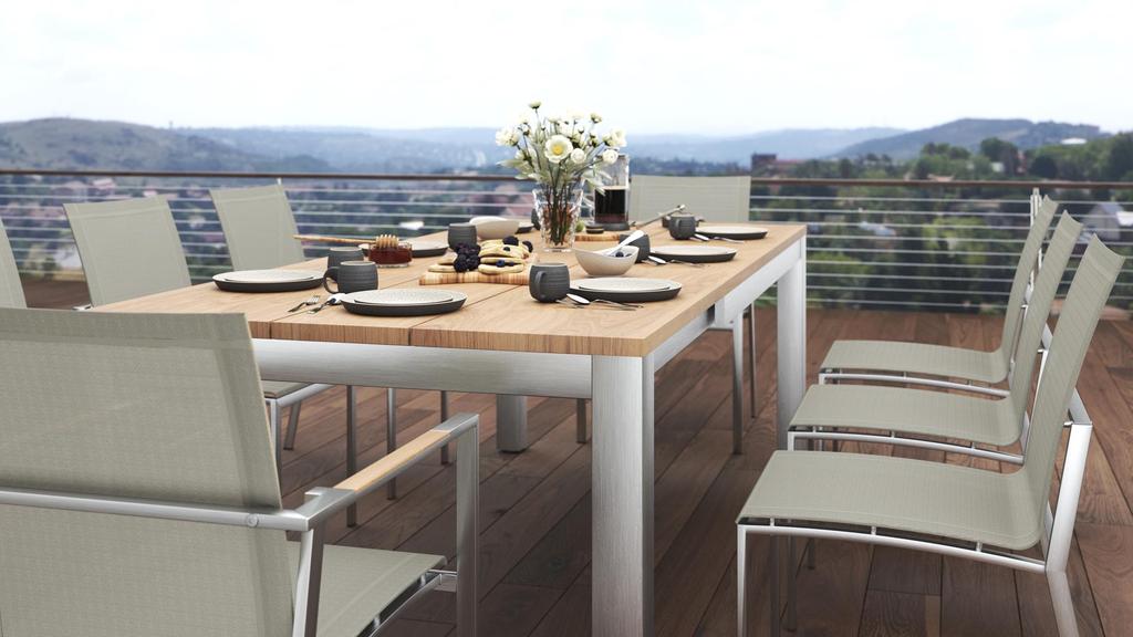 Planka Stainless Steel Extension Table 230 - Ambiance Image~~