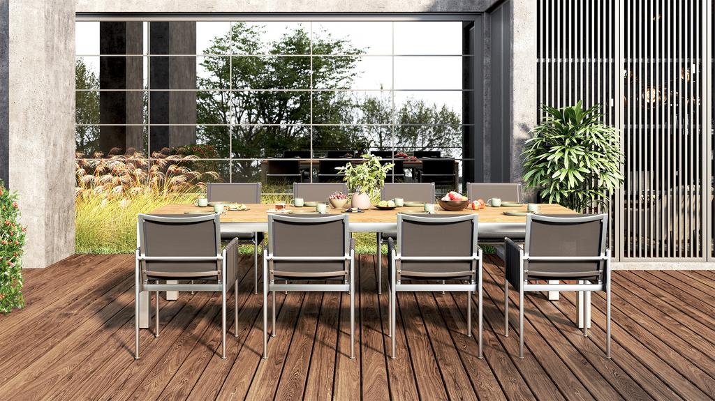 Planka Stainless Steel Extension Table 310 - Ambiance Image~~