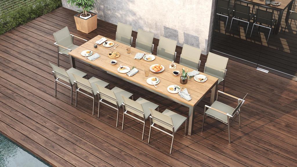 Planka Stainless Steel Extension Table 310 - Ambiance Image~~