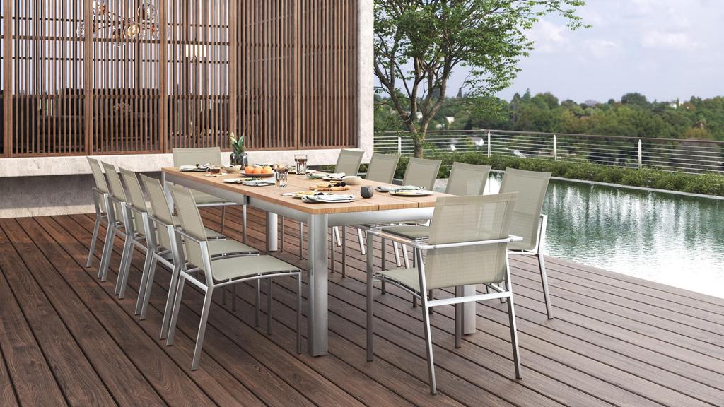Planka Stainless Steel Extension Table 310 - Ambiance Image~~