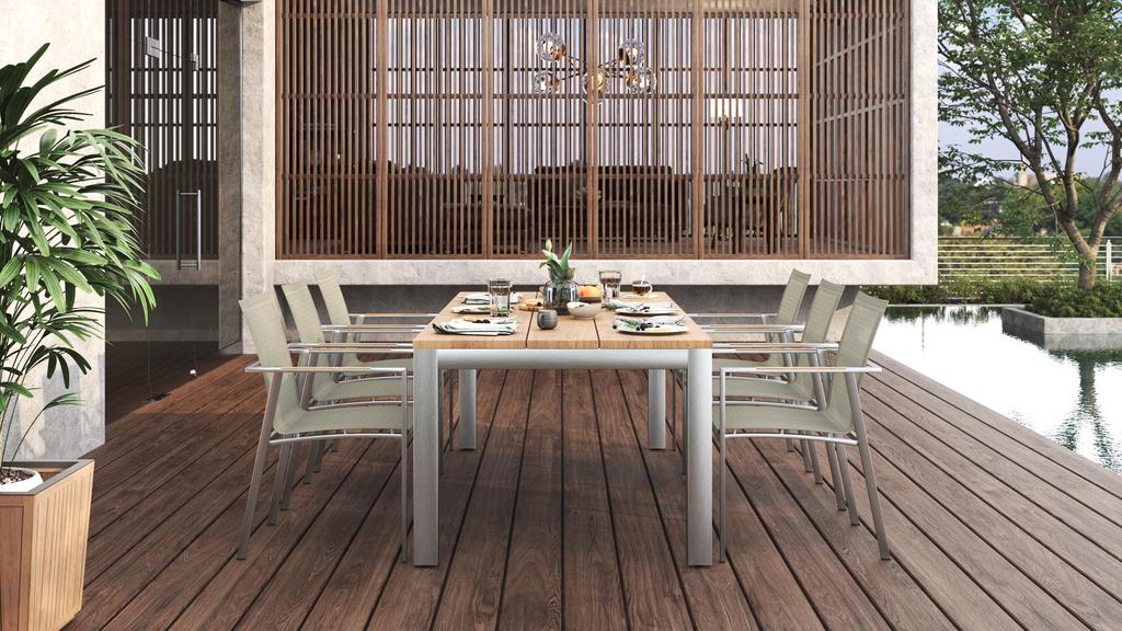Planka Stainless Steel Extension Table 310 - Ambiance Image~~