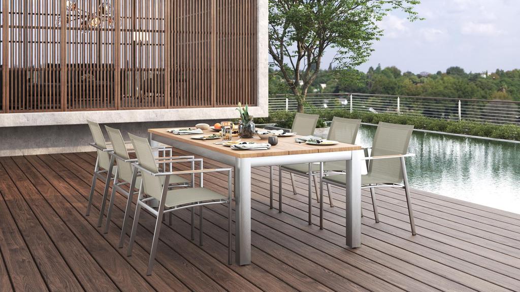 Planka Stainless Steel Extension Table 310 - Ambiance Image~~