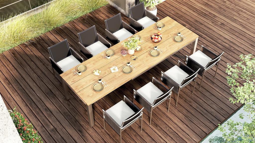 Planka Stainless Steel Extension Table 310 - Ambiance Image~~