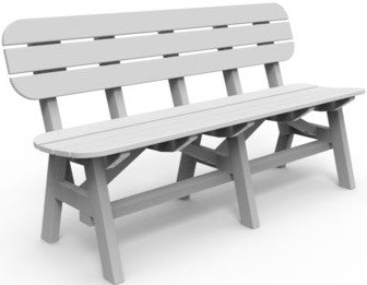 Seaside Portsmouth 60″ Rectangular EnviroWood Outdoor Dining Bench