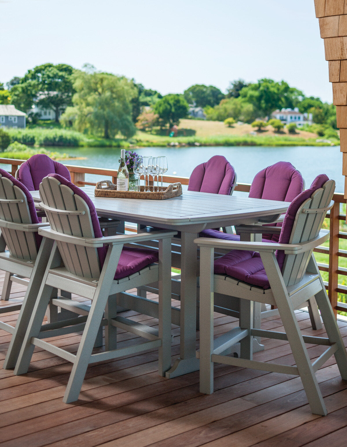 Seaside Portsmouth 72″ Rectangular EnviroWood Outdoor Balcony Table