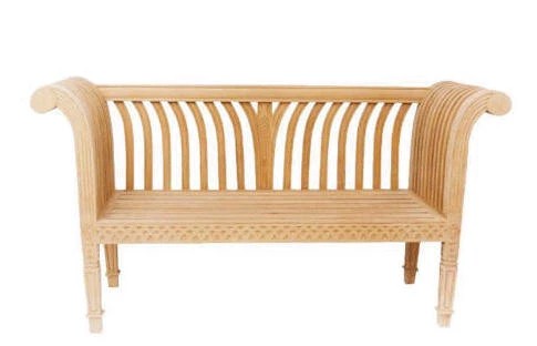 Anderson Teak – Cleopatra Curve Bench – Handcrafted Grade-A Teak Seating