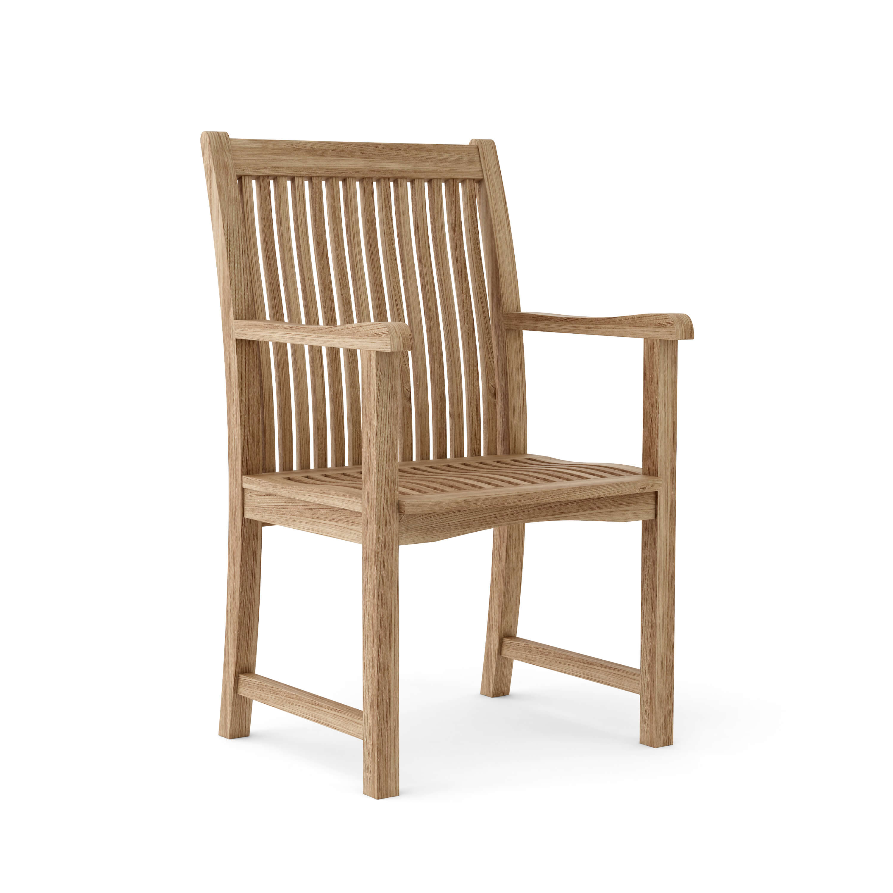 Anderson Teak Chicago Dining Armchair – Solid Teak Outdoor Patio Seating