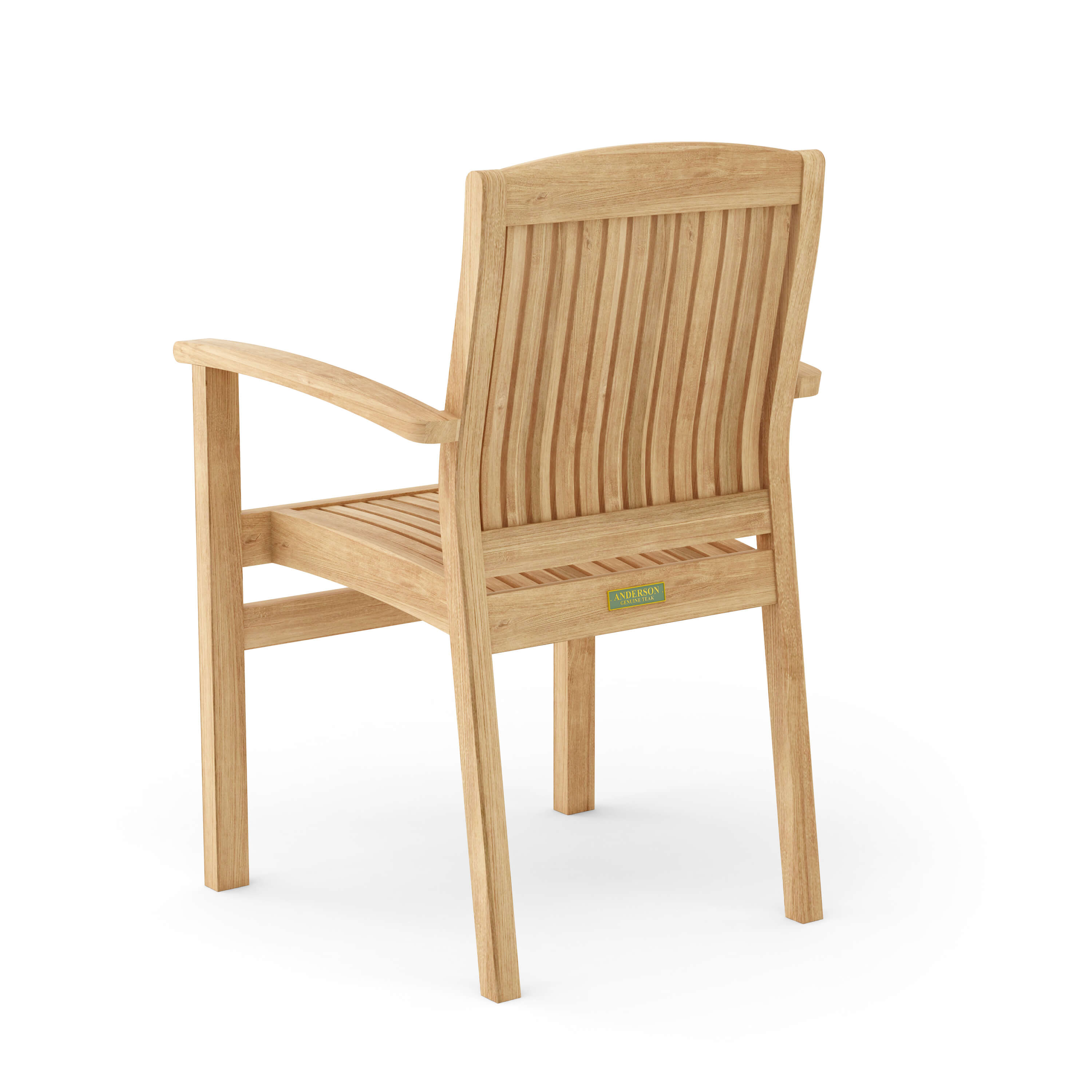 Anderson Teak Sahara Stacking Armchair (4-PCS) – Solid Teak Outdoor Seating