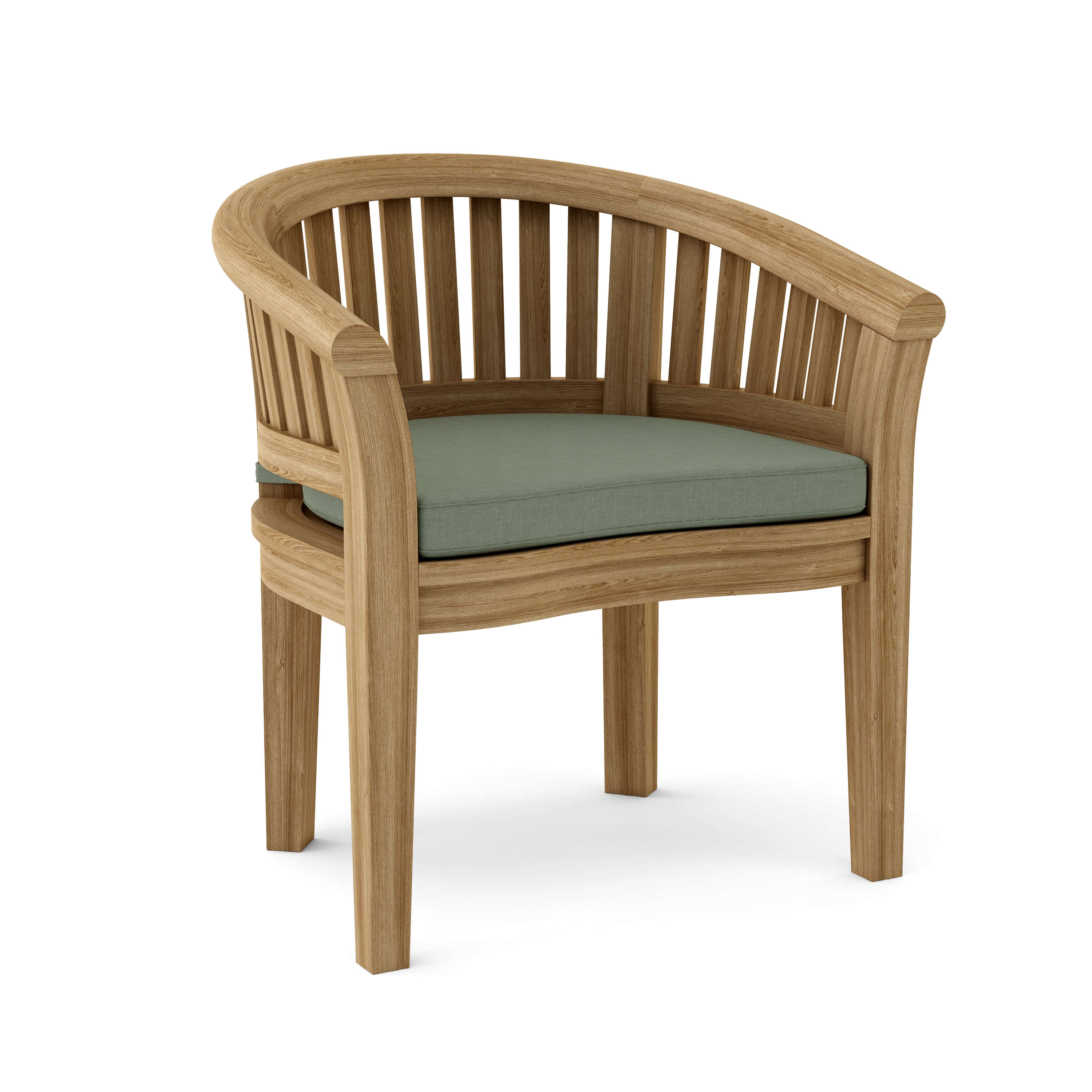 Anderson Teak Curve Dining Armchair Extra Thick – Heavy Duty Teak Outdoor Seating