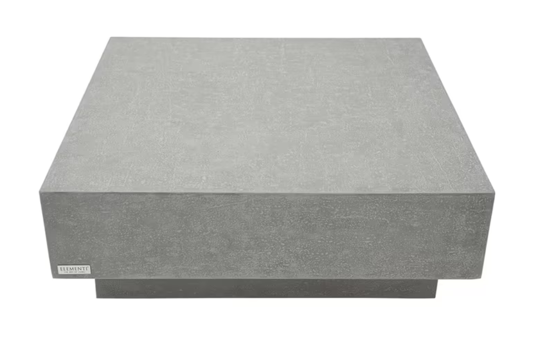 Elementi Colorado 40″ Square Concrete Coffee Table