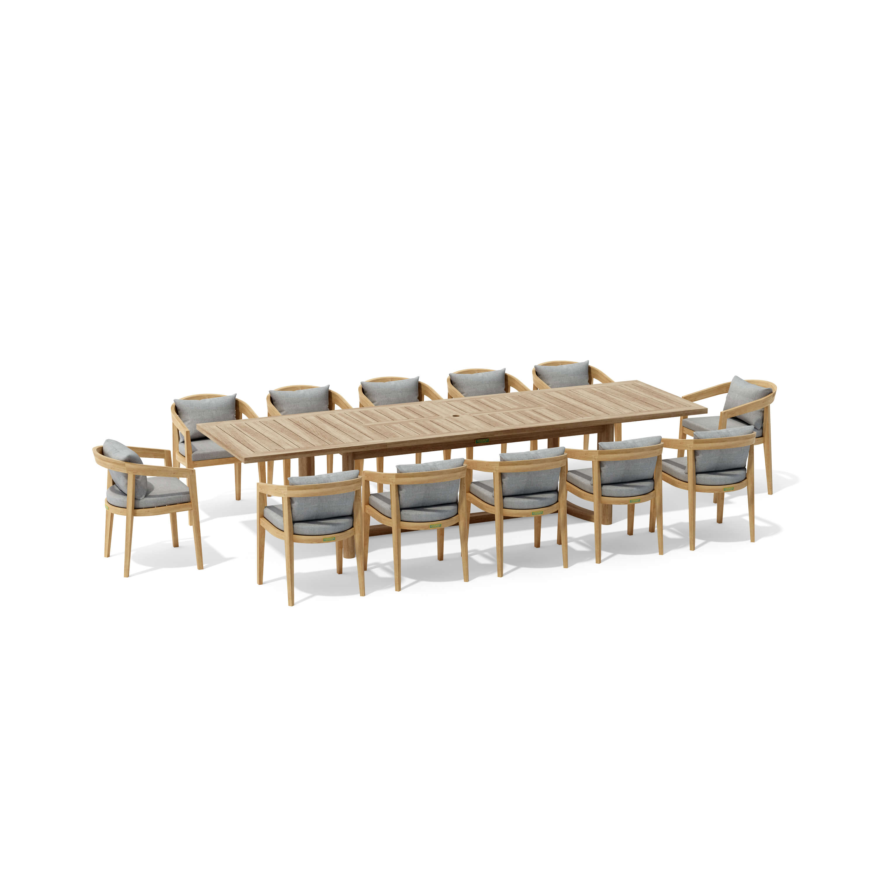 Anderson Teak Toscana Extension Dining Table Set SET-367 13-pc