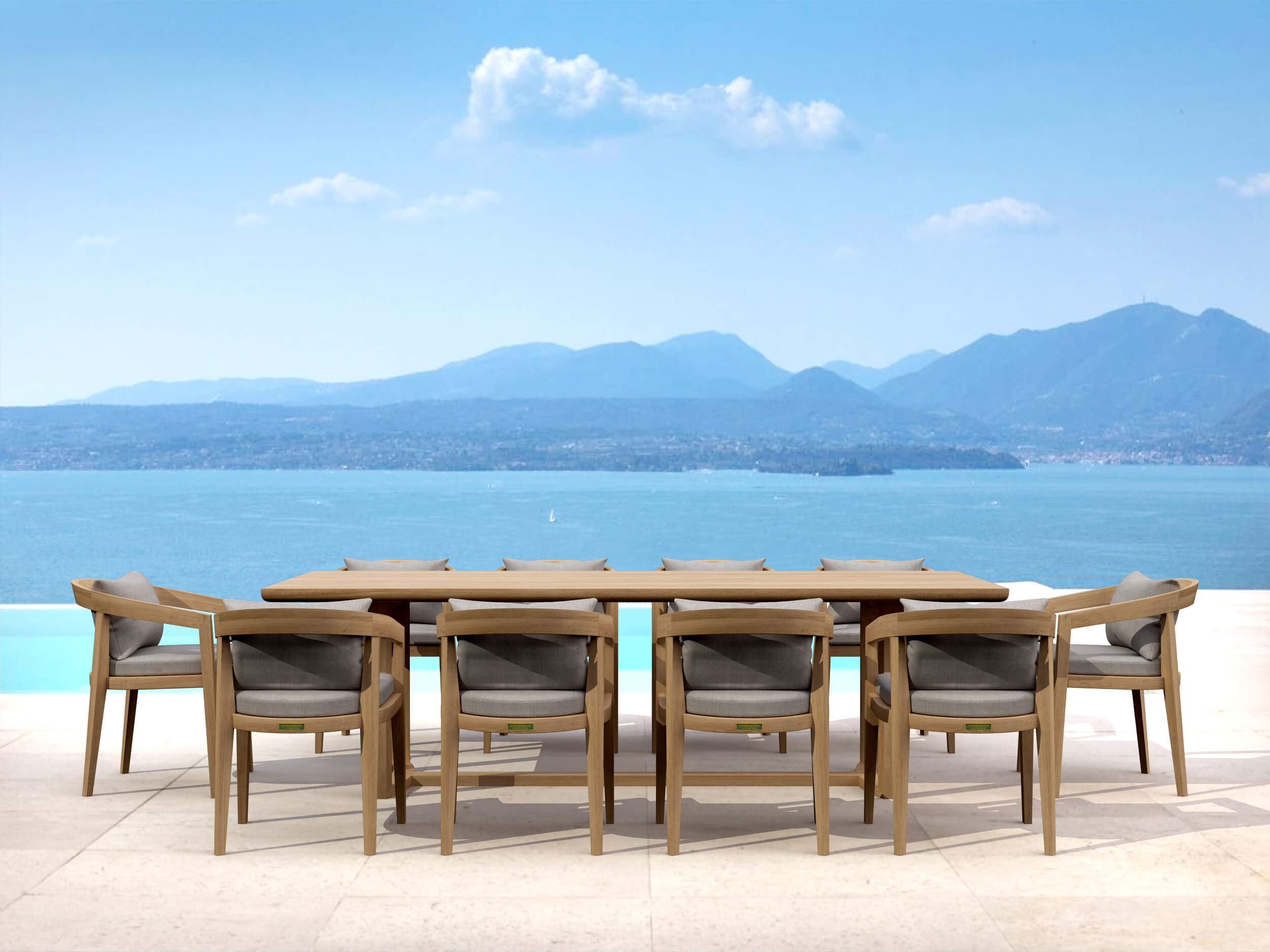Anderson Teak Toscana Dining Table Set SET-368 11-pc
