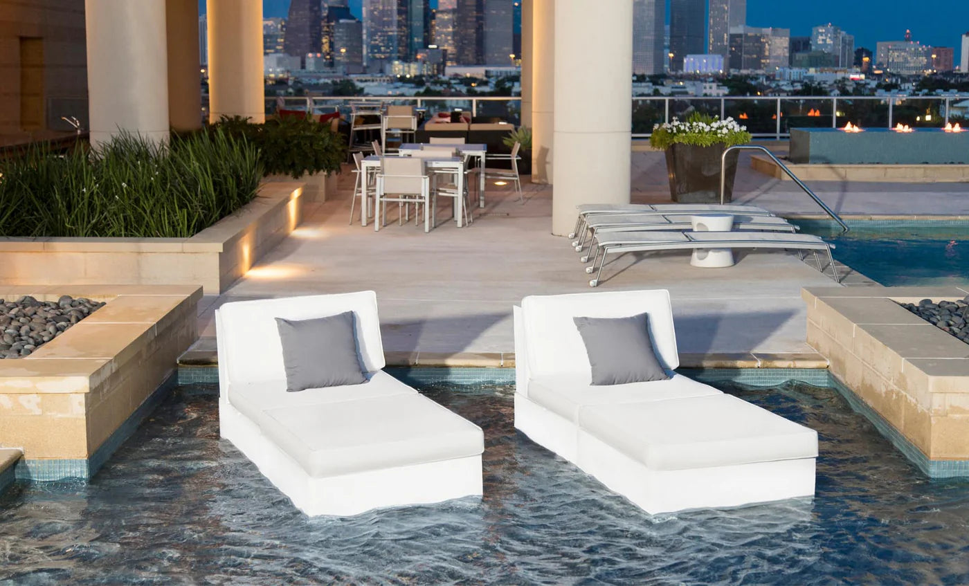 Ledge Lounger Signature 2-Piece Sectional Sun Chair Luxury In-Pool Lounge Seating