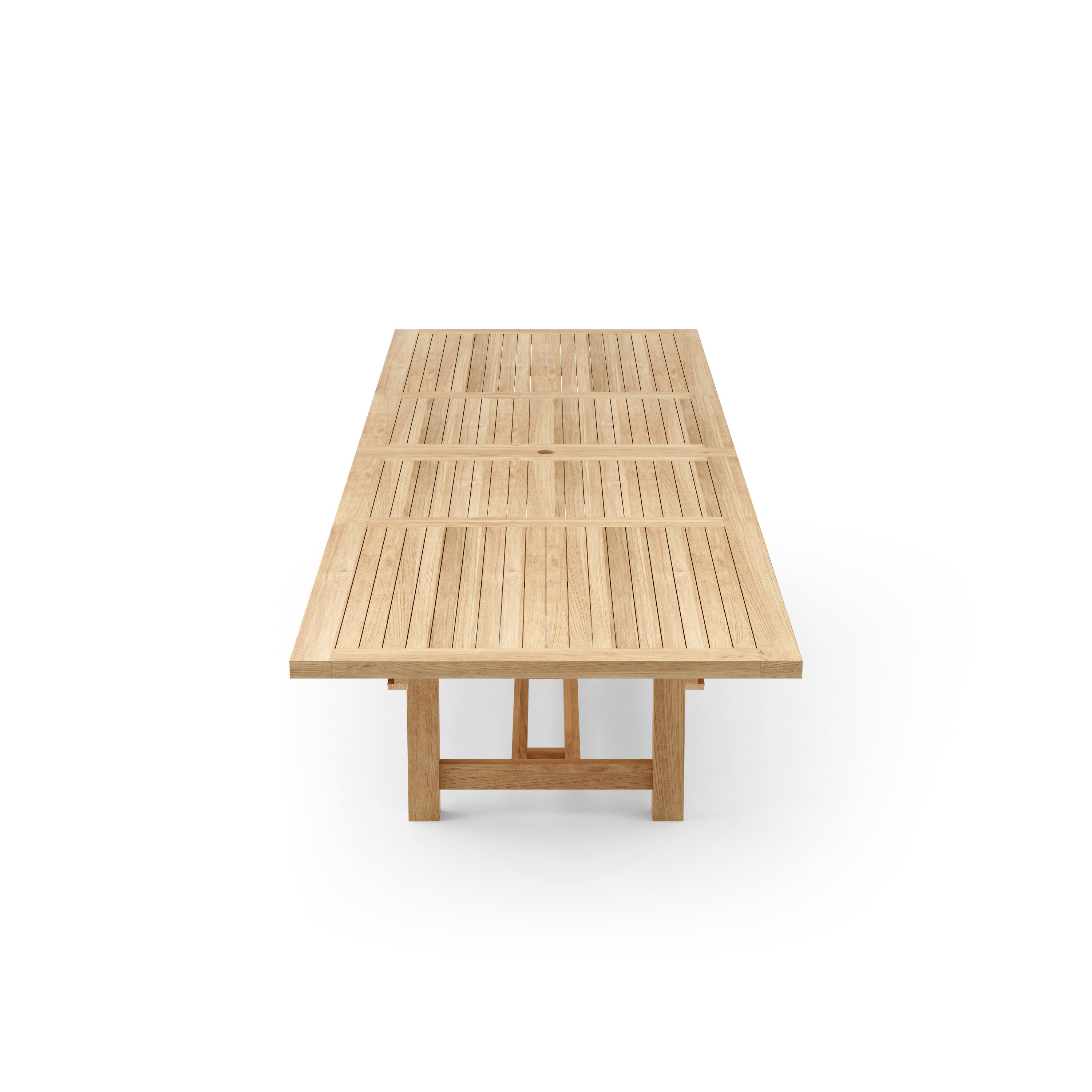 Anderson Teak Bahama 157″ Double Extension Dining Table – Extra Large Teak Patio Table