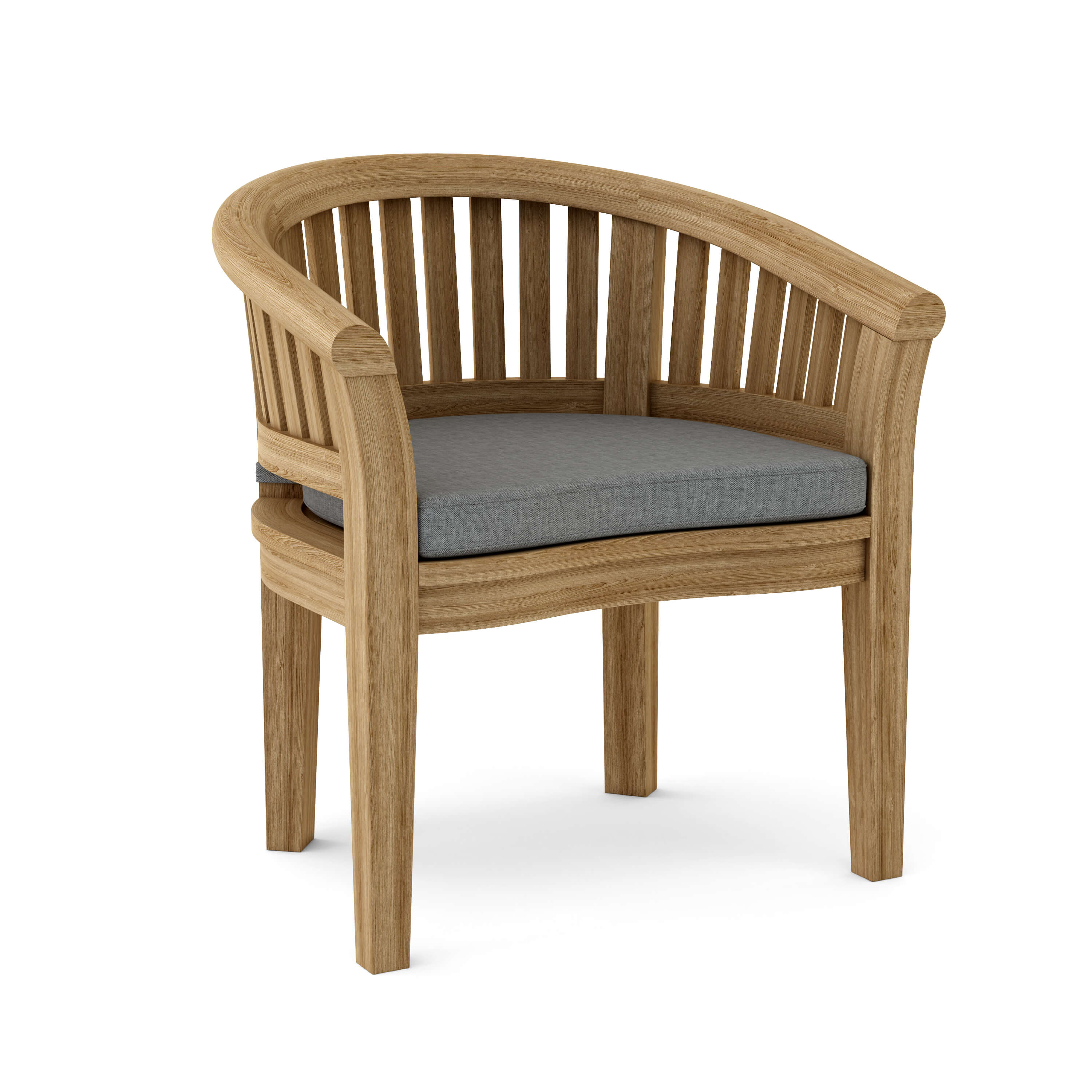 Anderson Teak Curve Dining Armchair Extra Thick – Heavy Duty Teak Outdoor Seating