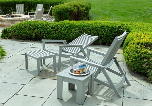 Seaside Casual SUR Ottoman – All-Weather Outdoor Patio Footrest